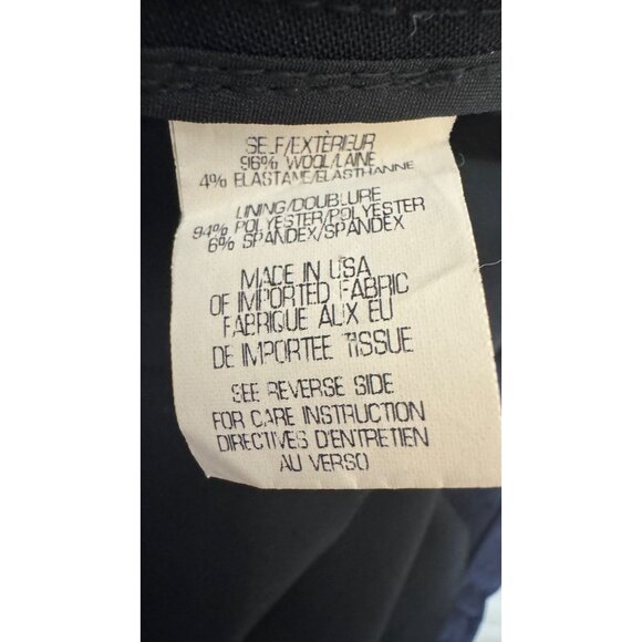 Theory Size 0 Black Wool Blend Chablis Tailor Skirt With Pockets & Back Zipper - Picture 12 of 14